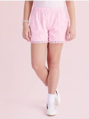 Girls' Willa Alouette Rose Embroidery Lace Trim Shorts - LoveShackFancy x Target